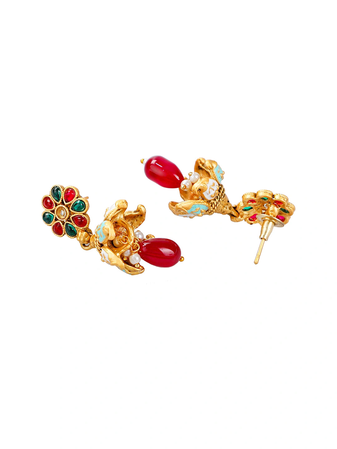 Meenakari Marvel Gold Plated Beaded Long Necklace Set